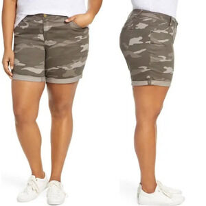 WIT & WISDOM 'AB'SOLUTION SHAPING CAMO TWILL CUFFED SHORTS NWT‎ WOMEN'S SIZE 2